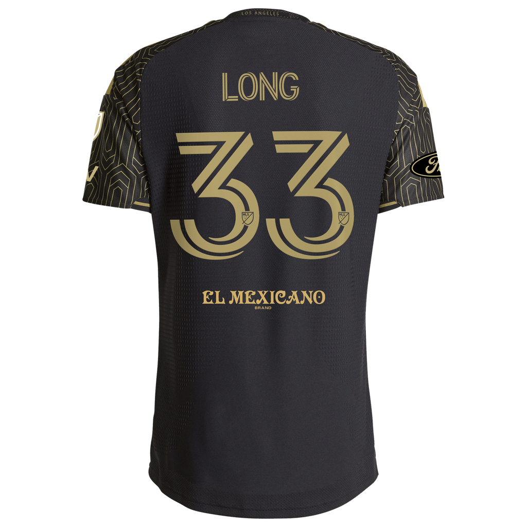Men's LAFC Aaron Long Black 2026 Primary Kit On-Field Authentic Jersey