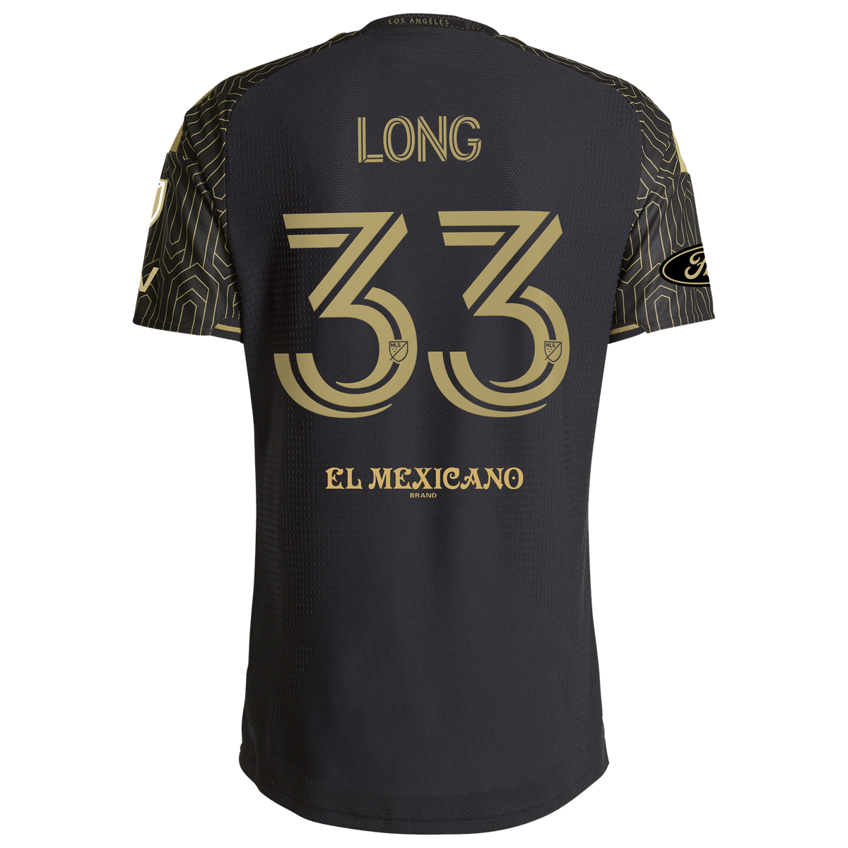 Men's LAFC Aaron Long Black 2026 Primary Kit On-Field Authentic Jersey