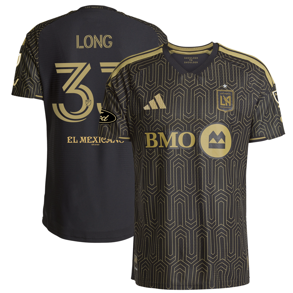 Men's LAFC Aaron Long Black 2026 Primary Kit On-Field Authentic Jersey