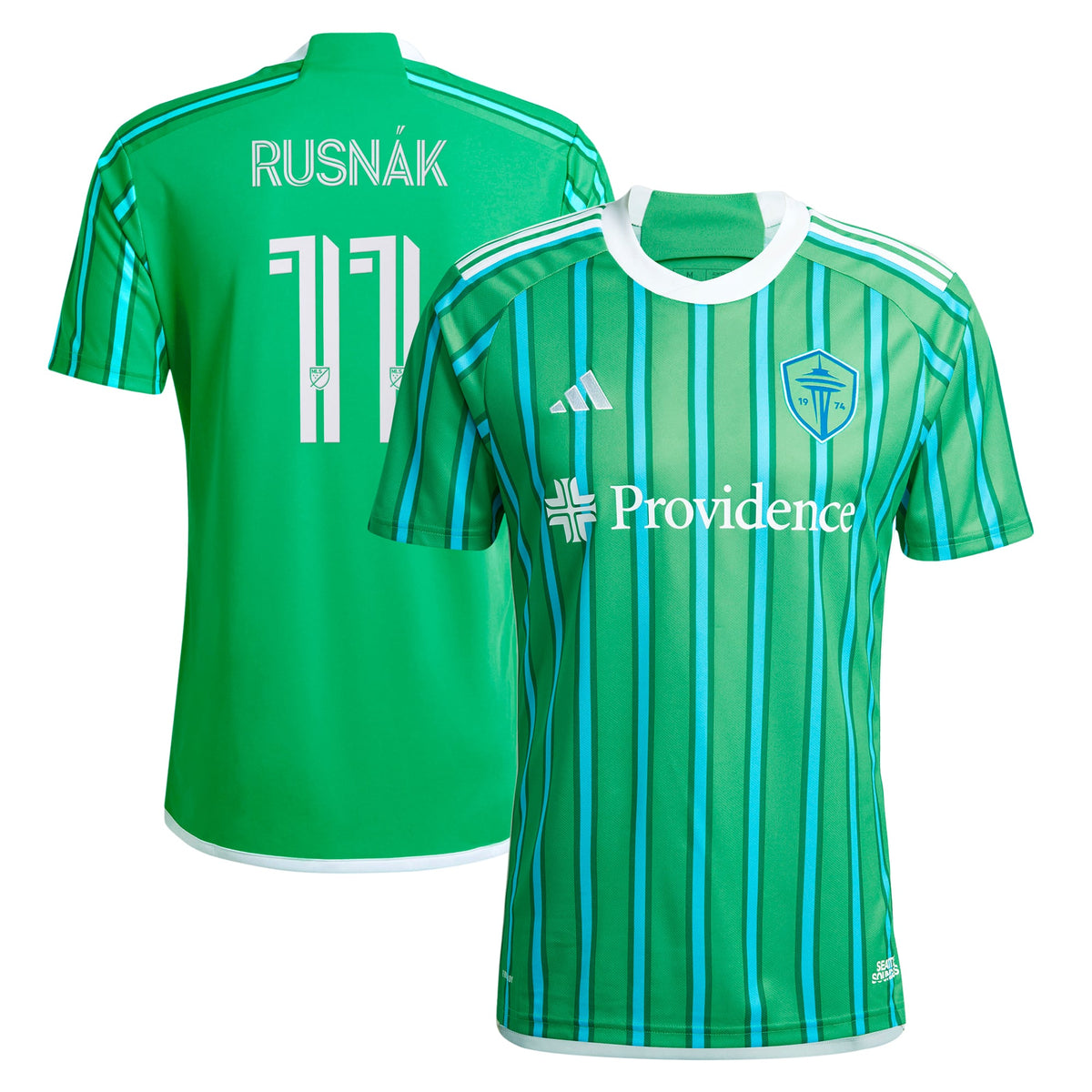 Men's Seattle Sounders FC Albert Rusnak Green 2024 The Anniversary Kit Replica Player Jersey