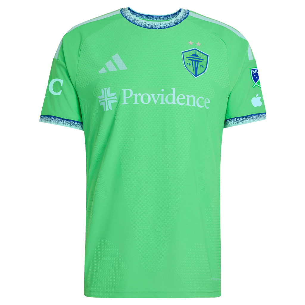 Men's Seattle Sounders FC Albert Rusnak Rave Green 2026 The Evergreen State Kit On-Field Authentic Patch Jersey