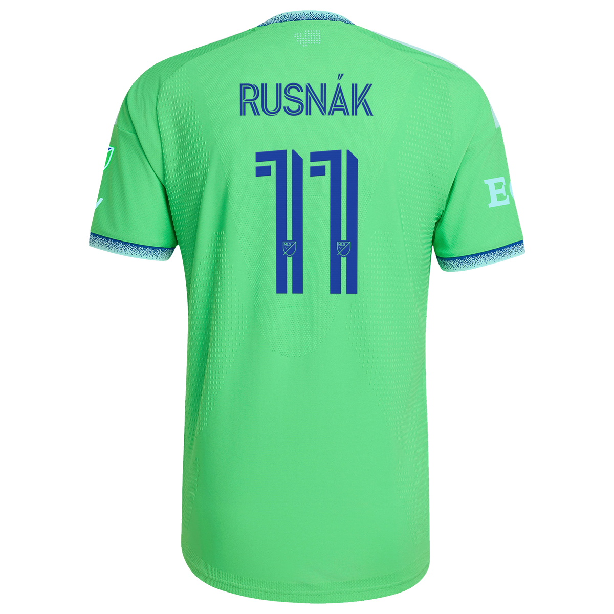 Men's Seattle Sounders FC Albert Rusnak Rave Green 2026 The Evergreen State Kit On-Field Authentic Patch Jersey