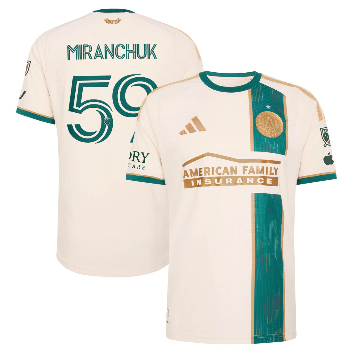 Men's Atlanta United FC Aleksei Miranchuk Tan 2026 Spirit of '96 On-Field Authentic Patch Jersey