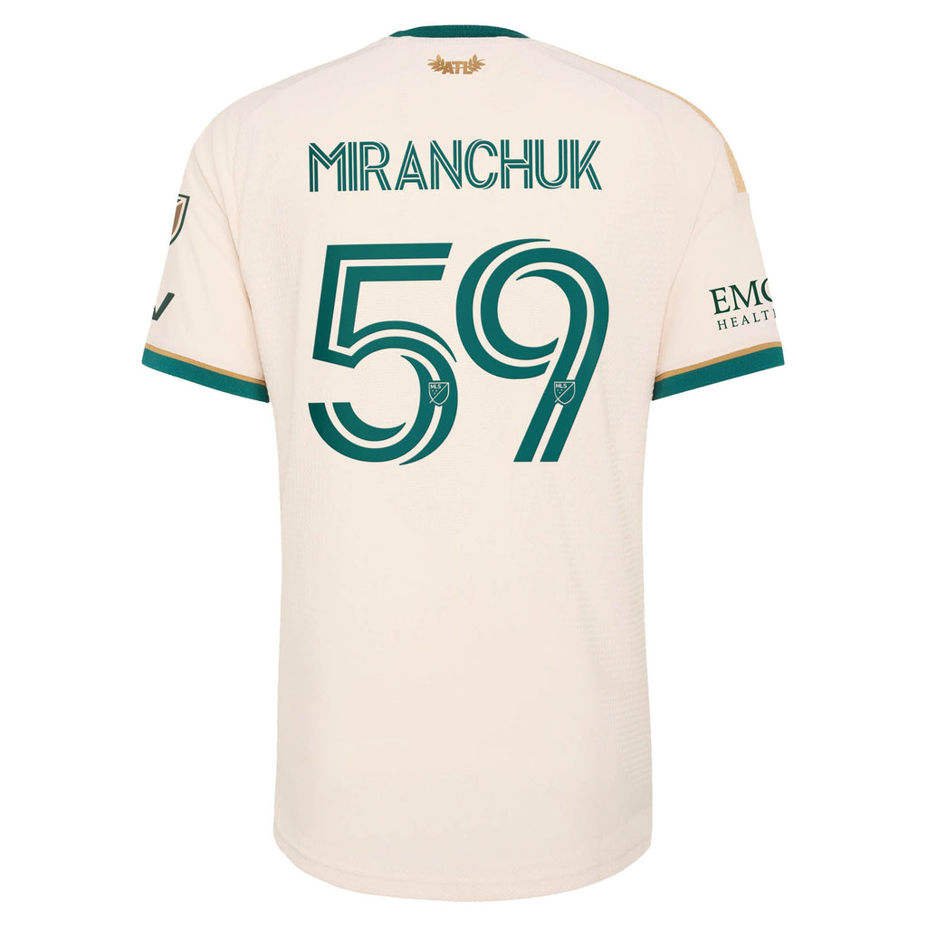 Men's Atlanta United FC Aleksei Miranchuk Tan 2026 Spirit of '96 On-Field Authentic Patch Jersey