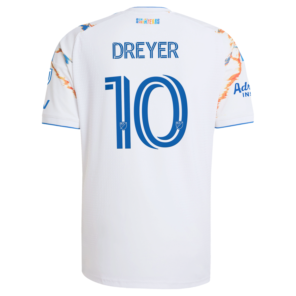 Men's San Diego FC Anders Dreyer White 2026 Unprecedented Unity Kit On-Field Authentic Patch Jersey