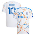 Men's San Diego FC Anders Dreyer White 2026 Unprecedented Unity Kit On-Field Authentic Patch Jersey