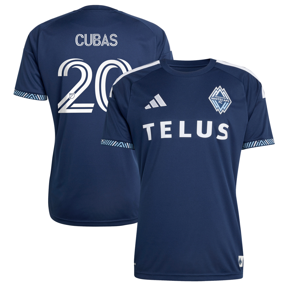 Men's Vancouver Whitecaps FC Andrés Cubas Blue 2026 The Coastal Jersey Replica Jersey