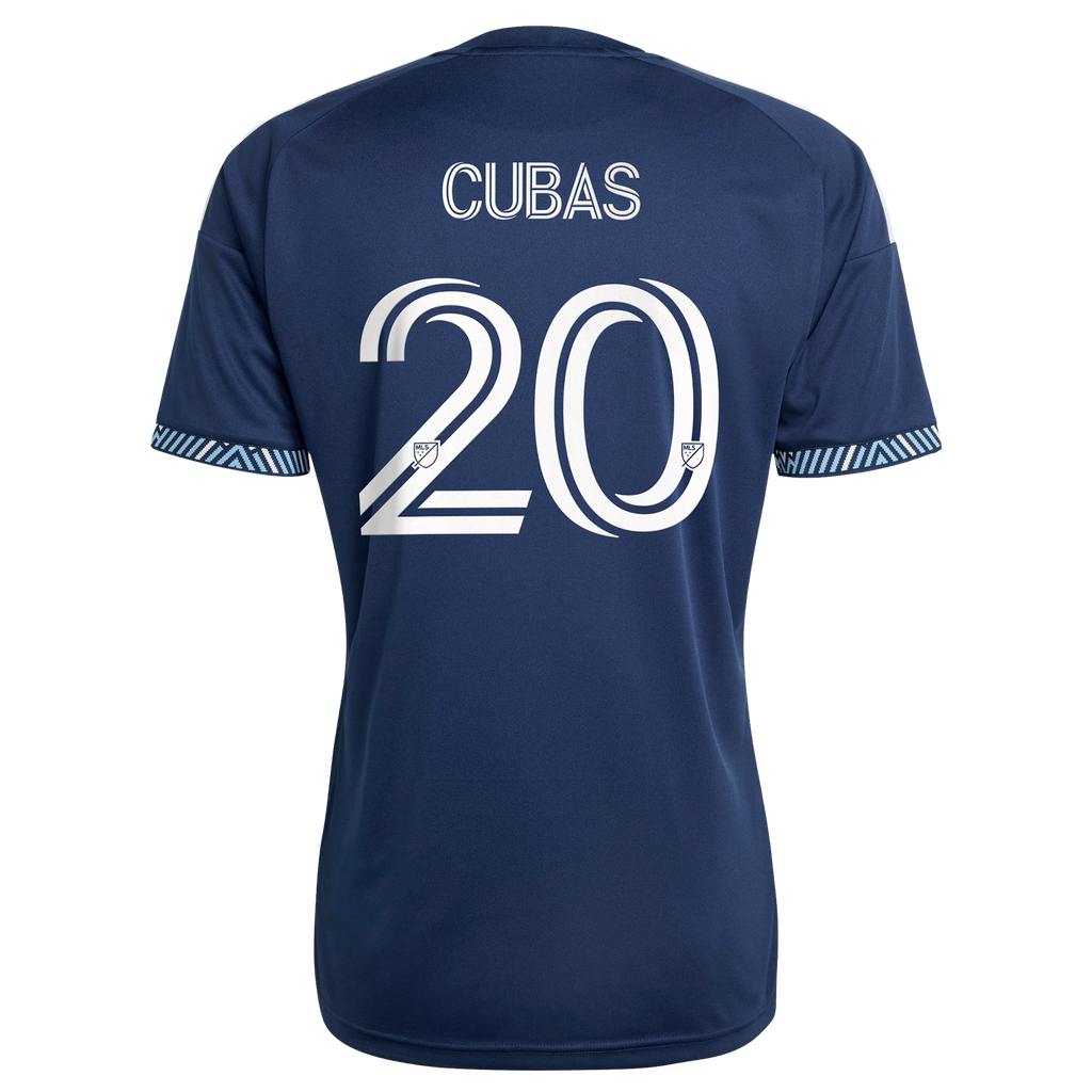 Men's Vancouver Whitecaps FC Andrés Cubas Blue 2026 The Coastal Jersey Replica Jersey