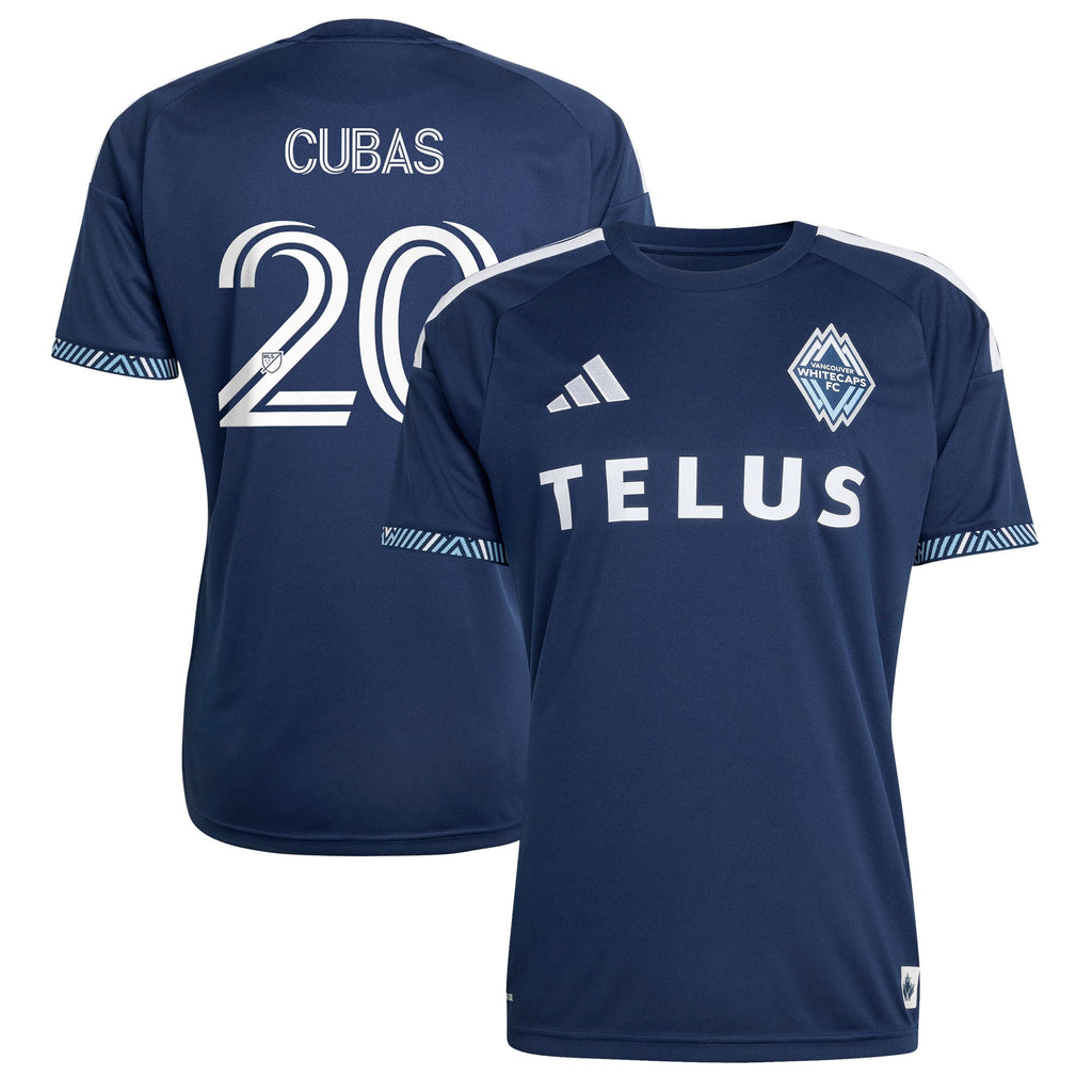 Men's Vancouver Whitecaps FC Andrés Cubas Blue 2026 The Coastal Jersey Replica Jersey