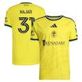 Men's Nashville SC Andy Najar Yellow 2026 The Reverb Kit On-Field Authentic Patch Jersey