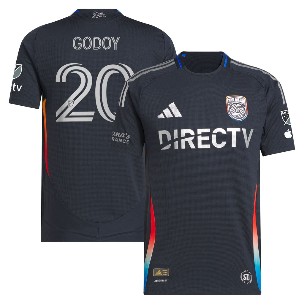 Men's San Diego FC Anibal Godoy Navy 2025 State of Flow On-Field Authentic Jersey