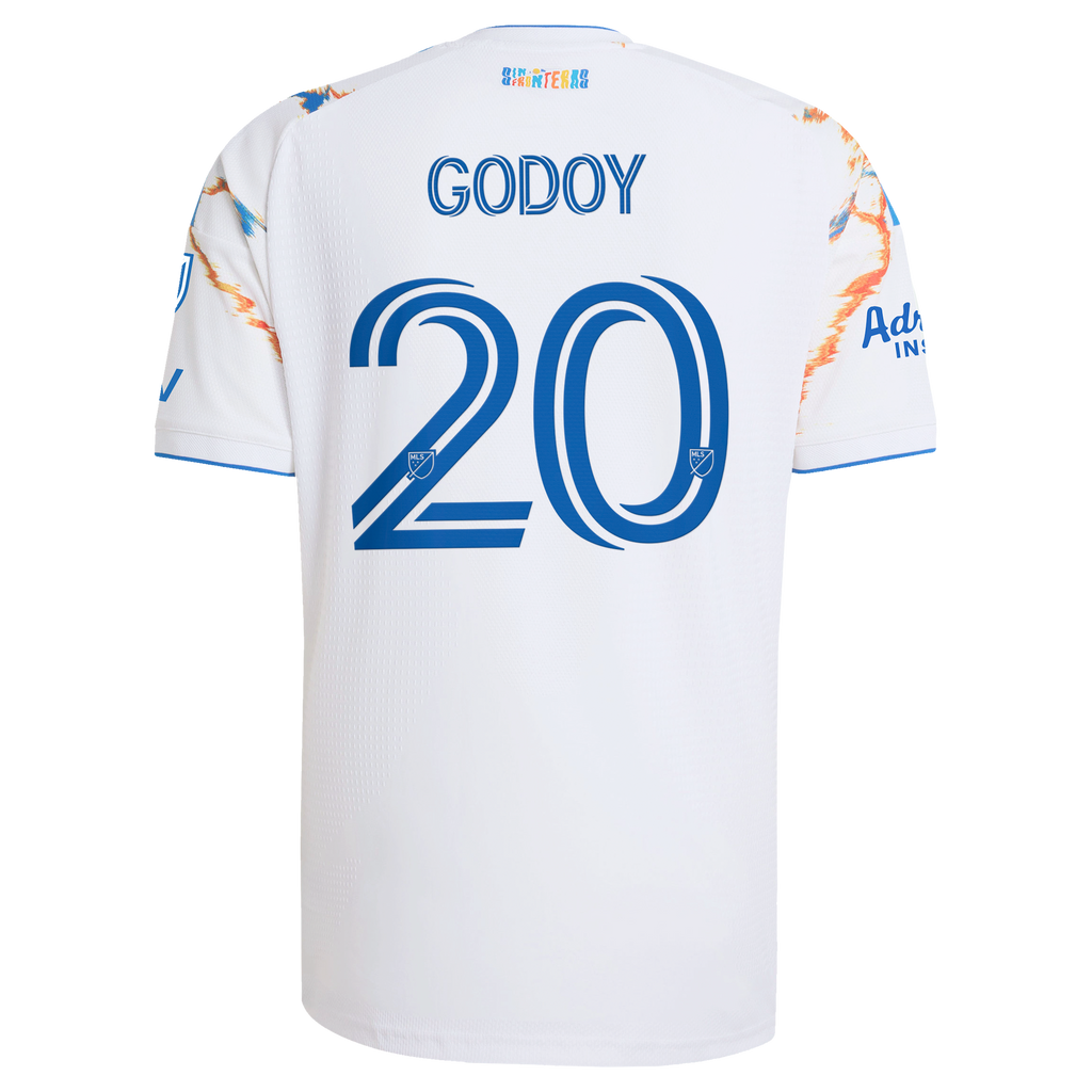 Men's San Diego FC Anibal Godoy White 2026 Unprecedented Unity Kit On-Field Authentic Patch Jersey