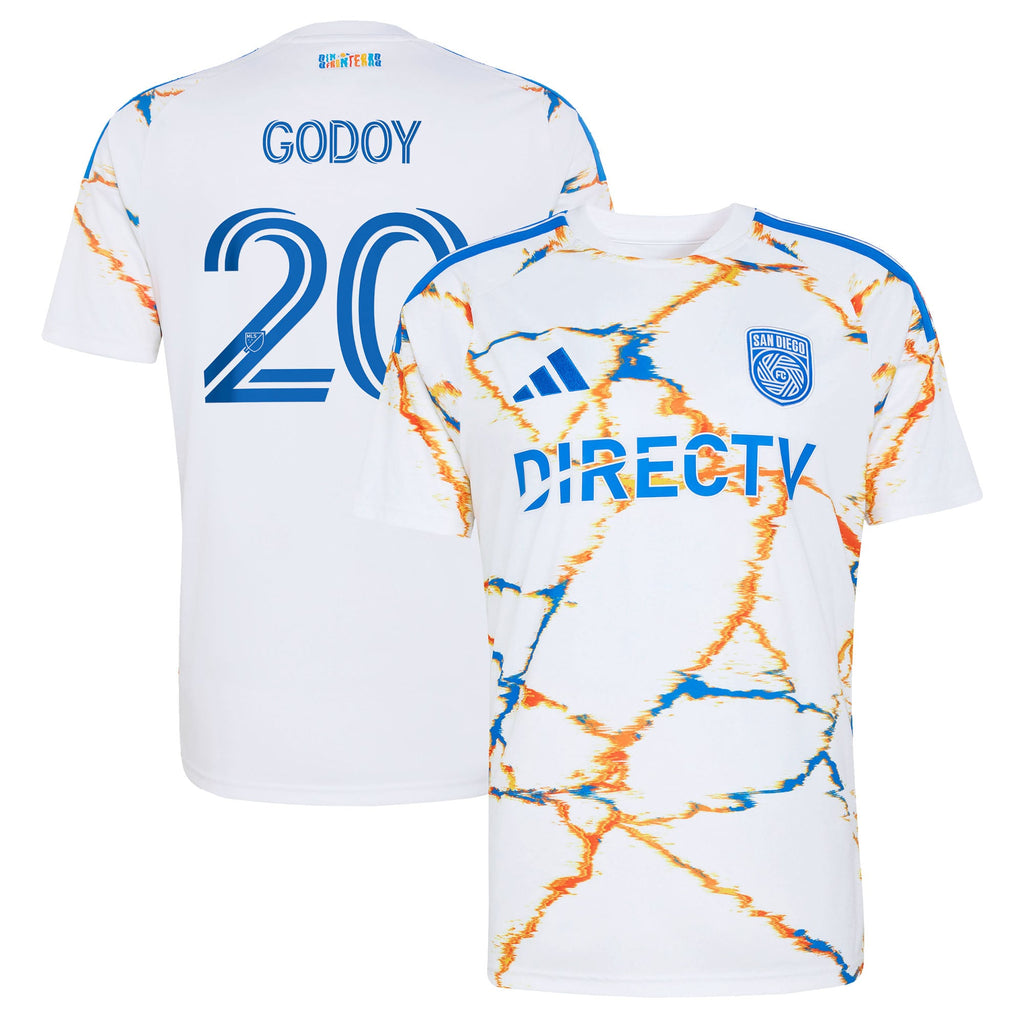 Men's San Diego FC Anibal Godoy White 2026 Unprecedented Unity Kit Replica Jersey