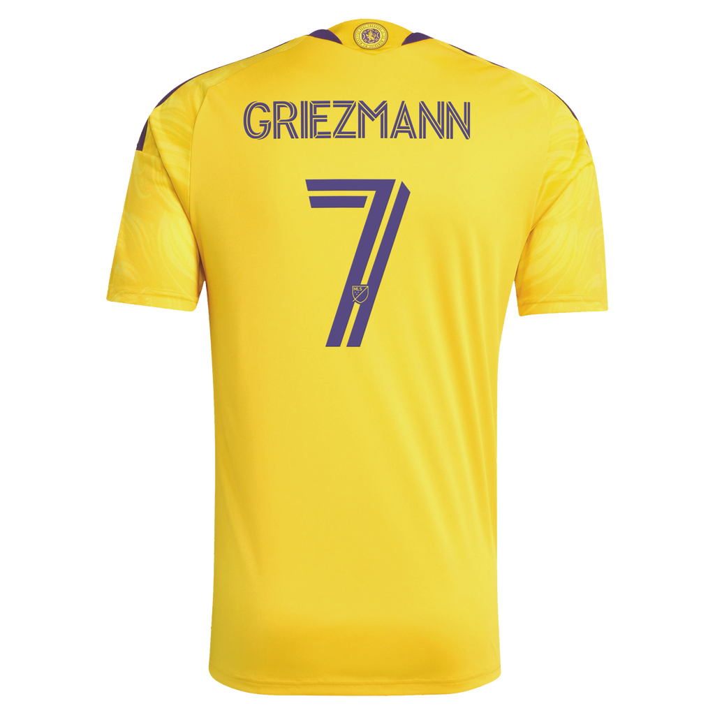 Men's Orlando City SC Antoine Griezmann Yellow 2026 Sunken Treasure Kit Replica Jersey
