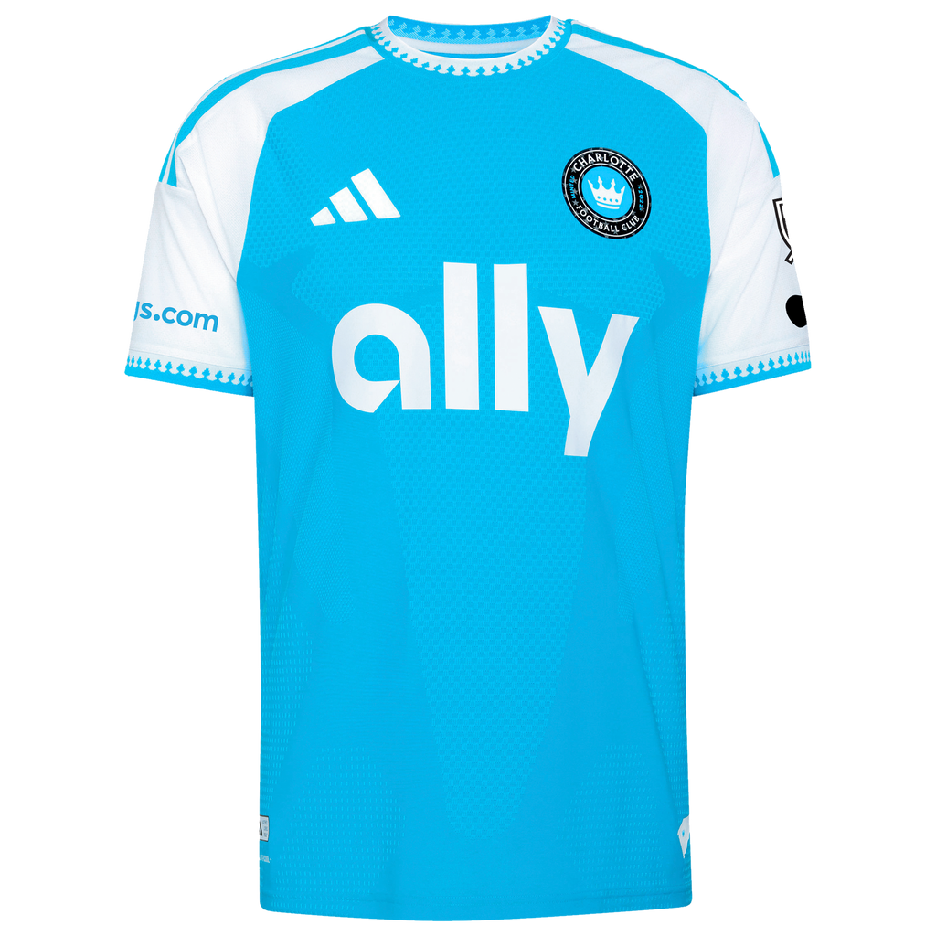 Men's Charlotte FC Ashley Westwood Blue 2026 Carolina Kit: Crowns Up On-Field Authentic Patch Jersey