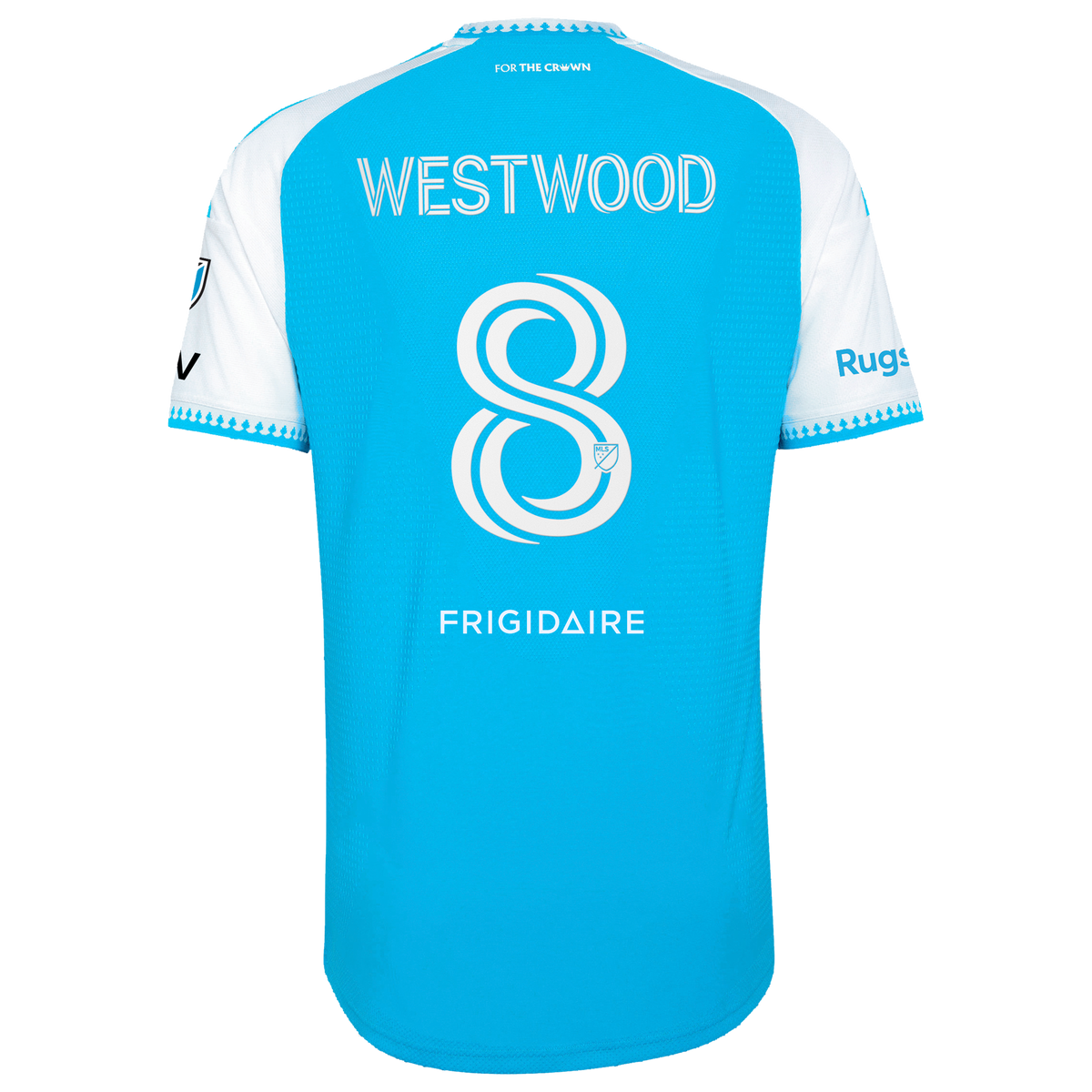 Men's Charlotte FC Ashley Westwood Blue 2026 Carolina Kit: Crowns Up On-Field Authentic Patch Jersey