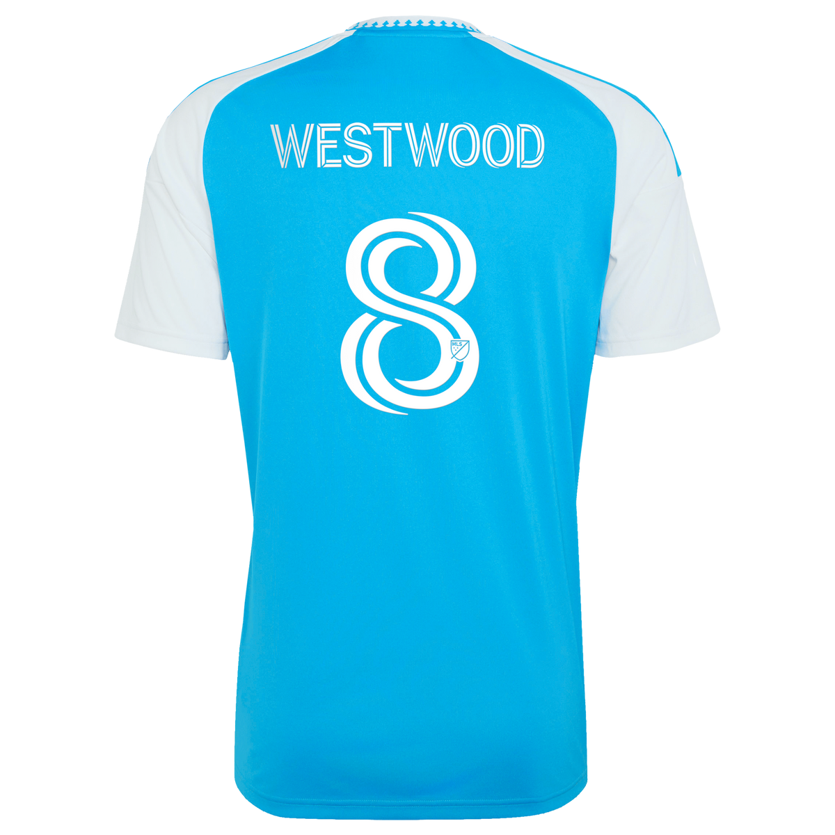 Men's Charlotte FC Ashley Westwood Blue 2026 Carolina Kit: Crowns Up Replica Jersey