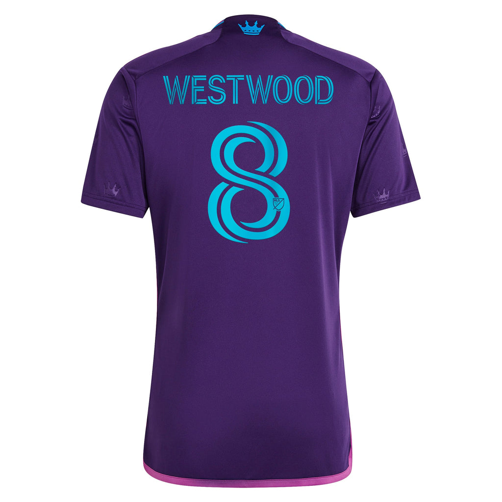 Men's Charlotte FC Ashley Westwood Purple 2023 Crown Jewel Kit Replica Jersey