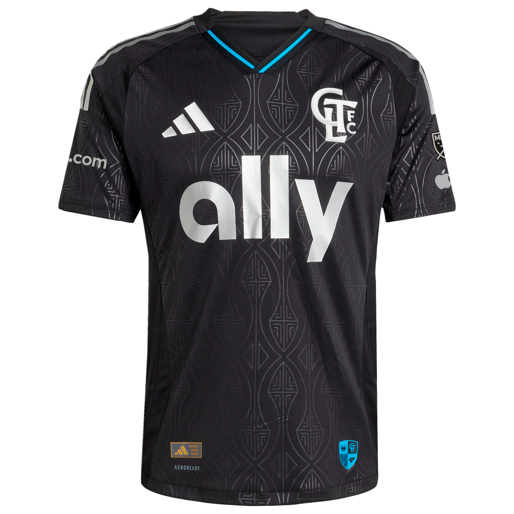 Men's Charlotte FC Black 2025 Fortress Kit Authentic Jersey