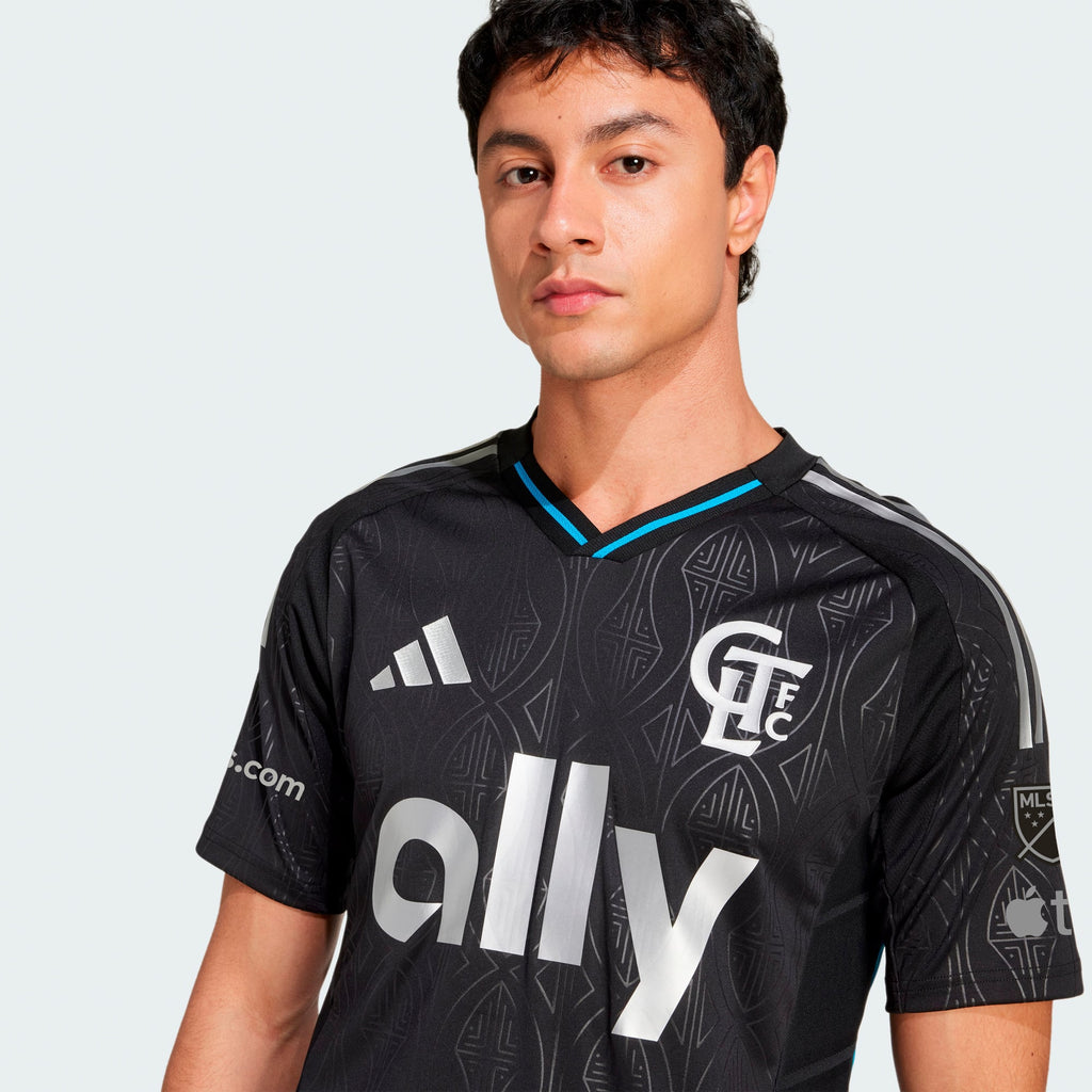 Men's Charlotte FC Black 2025 Fortress Kit Authentic Jersey