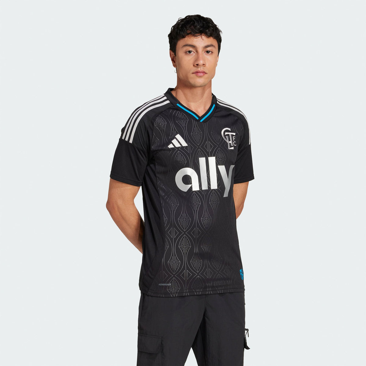 Men's Charlotte FC Black 2025 Fortress Kit Replica Jersey