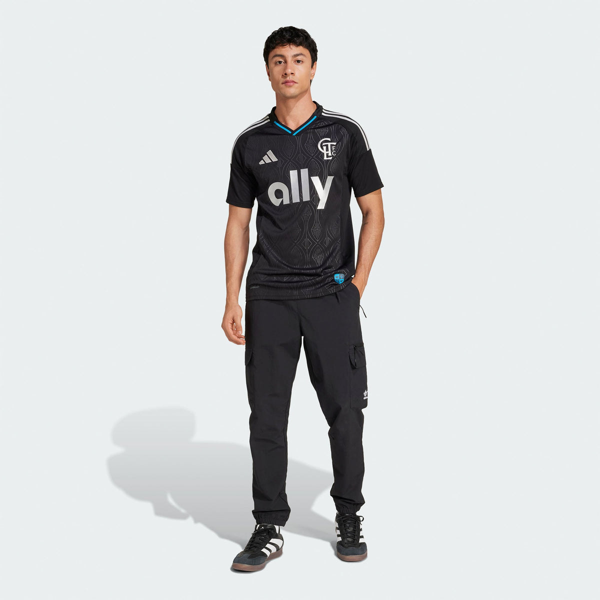 Men's Charlotte FC Black 2025 Fortress Kit Replica Jersey