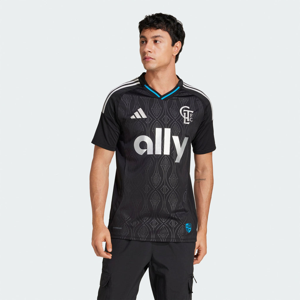 Men's Charlotte FC Black 2025 Fortress Kit Replica Jersey
