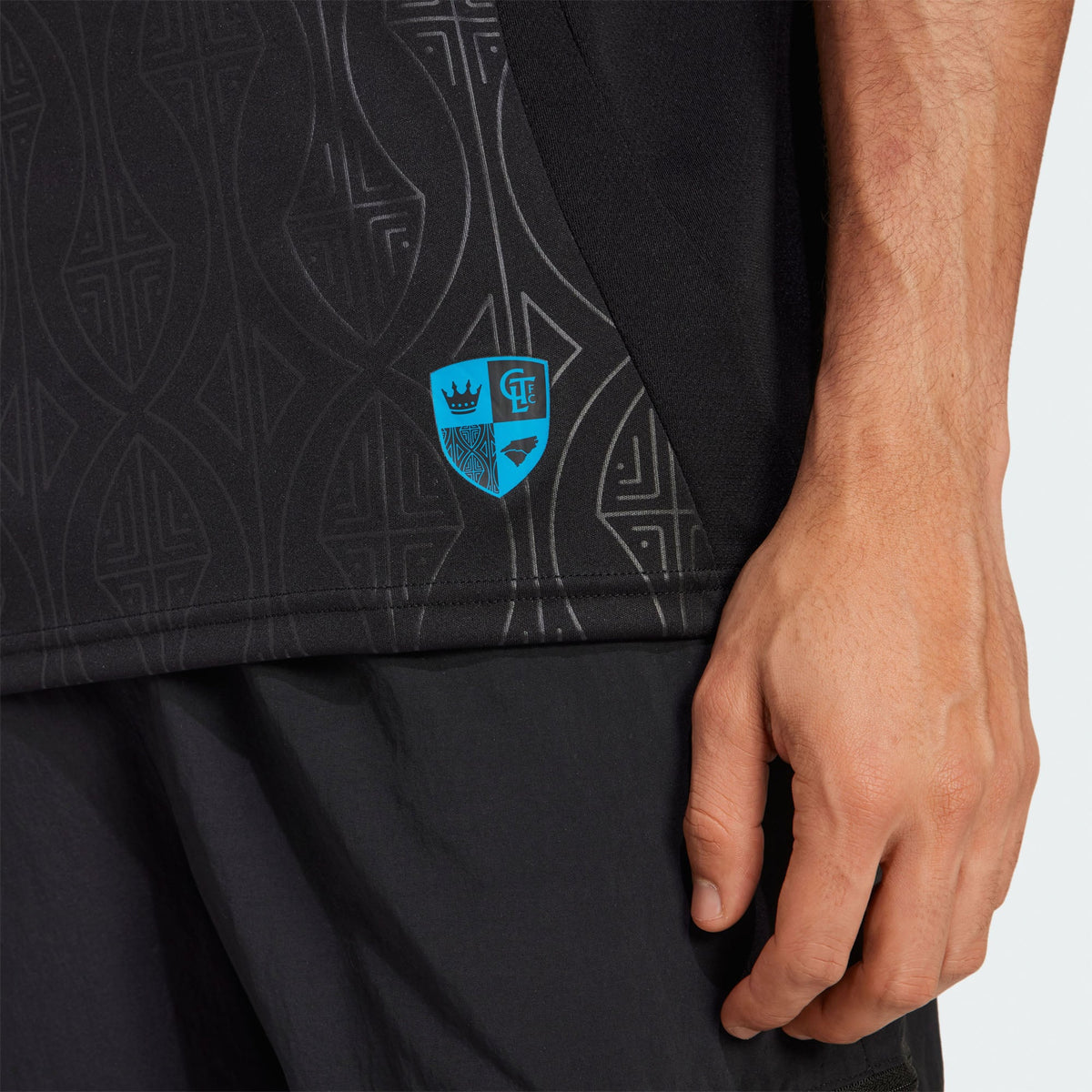 Men's Charlotte FC Black 2025 Fortress Kit Replica Jersey