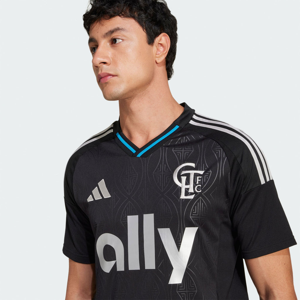 Men's Charlotte FC Black 2025 Fortress Kit Replica Jersey