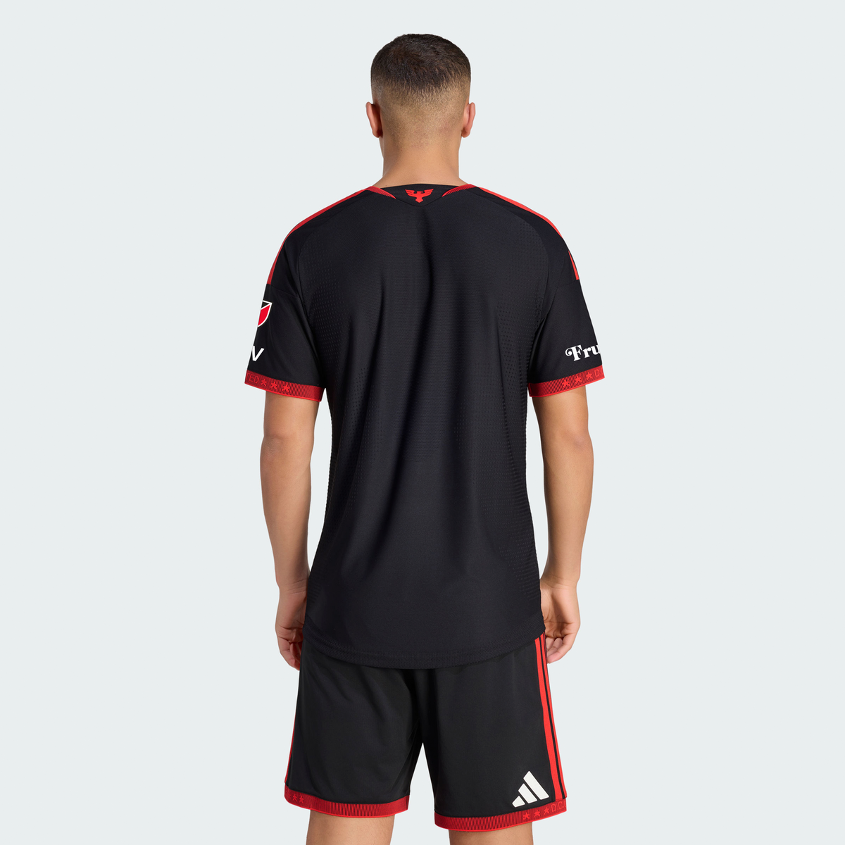 Men's D.C. United Black 2026 Black-and-Red Kit On-Field Authentic Patch Jersey
