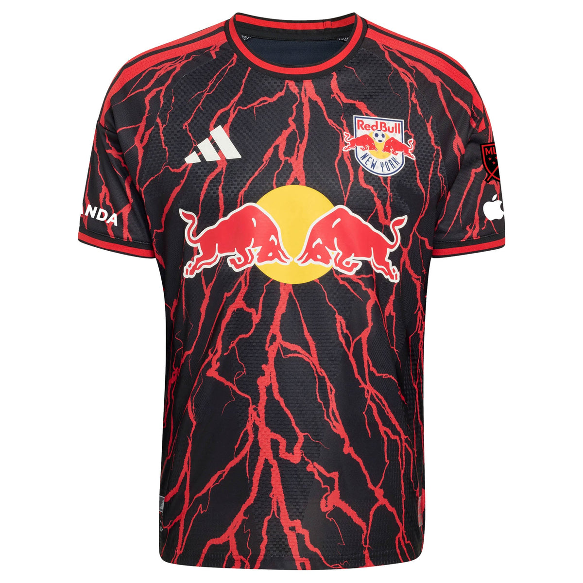 Men's New York Red Bulls Black 2026 The Rooted Kit On-Field Authentic Patch Jersey
