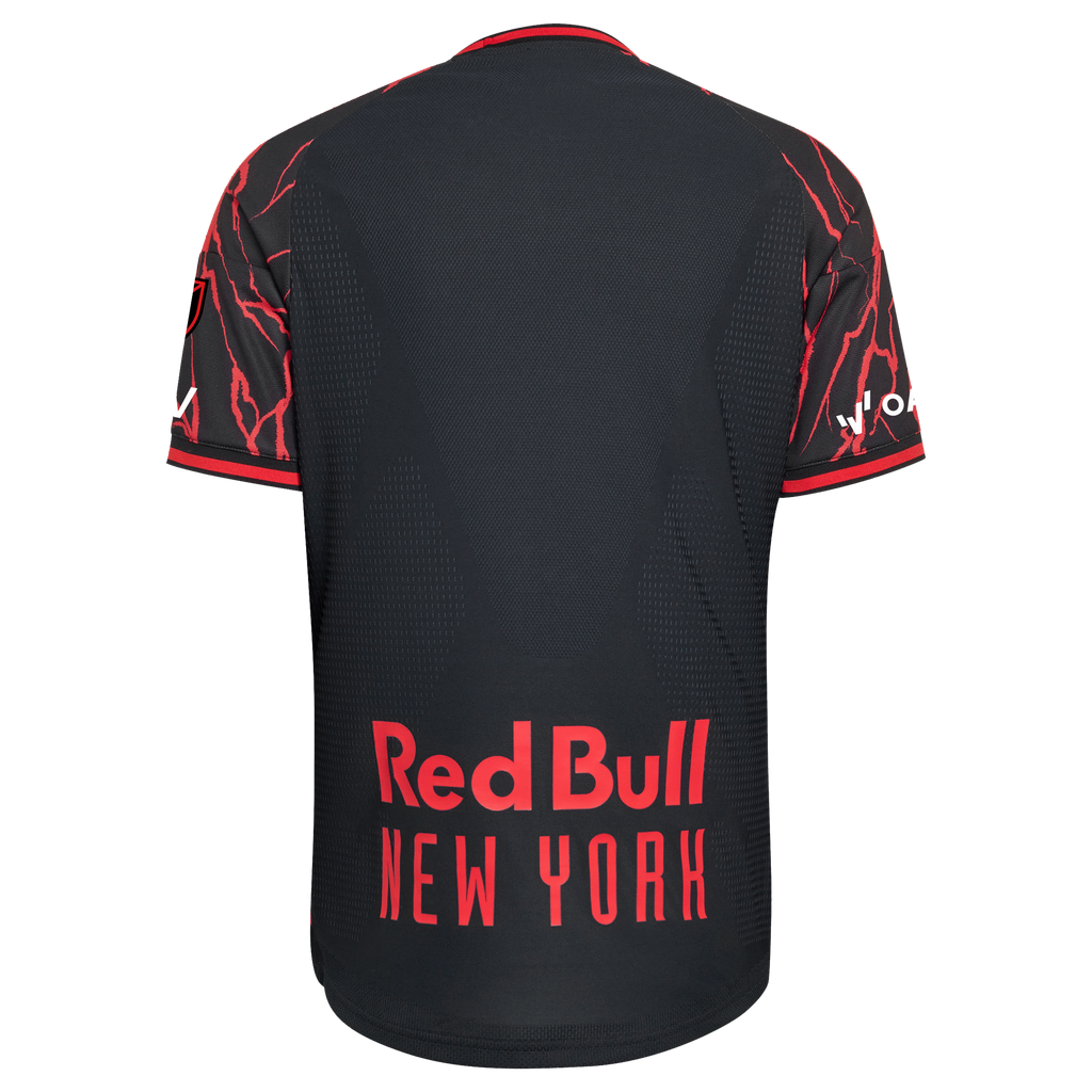 Men's New York Red Bulls Black 2026 The Rooted Kit On-Field Authentic Patch Jersey