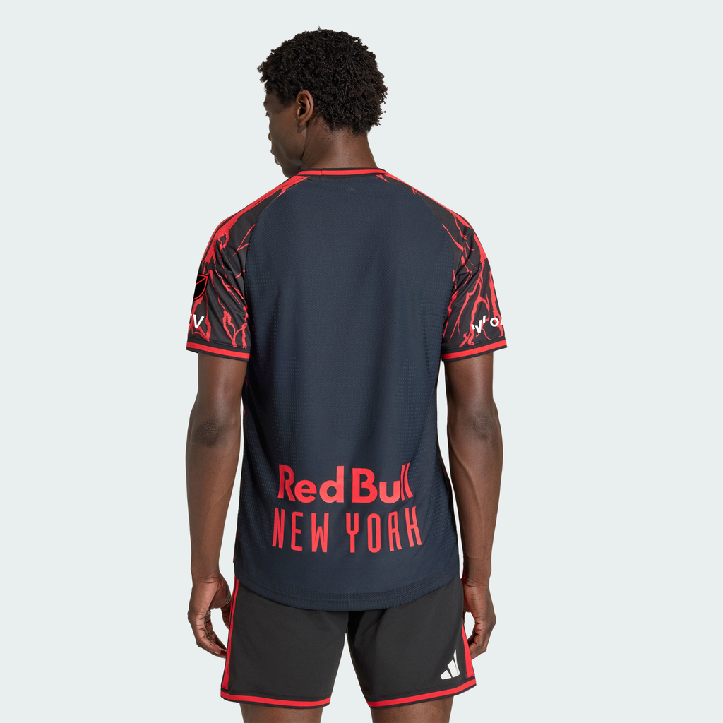 Men's New York Red Bulls Black 2026 The Rooted Kit On-Field Authentic Patch Jersey