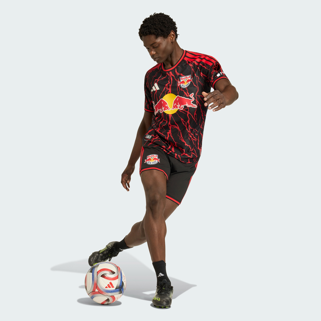 Men's New York Red Bulls Black 2026 The Rooted Kit On-Field Authentic Patch Jersey
