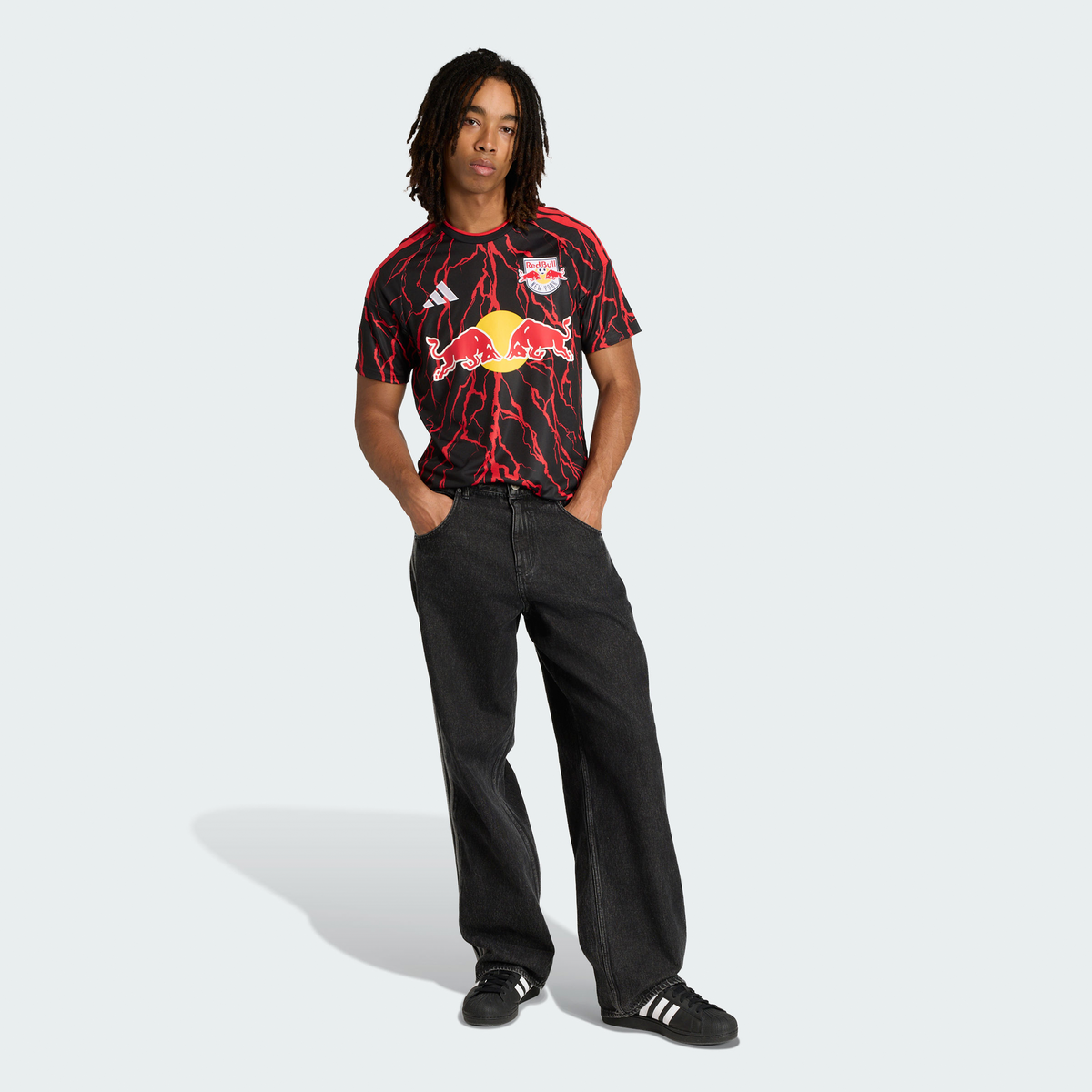 Men's New York Red Bulls Black 2026 The Rooted Kit Replica Jersey