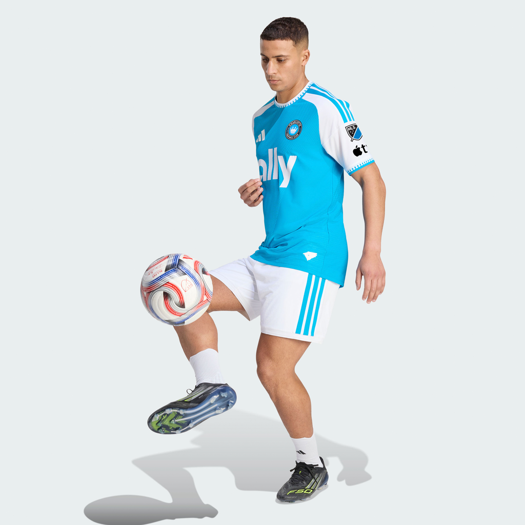 Men's Charlotte FC Blue 2026 Carolina Kit: Crowns Up On-Field Authentic Patch Jersey