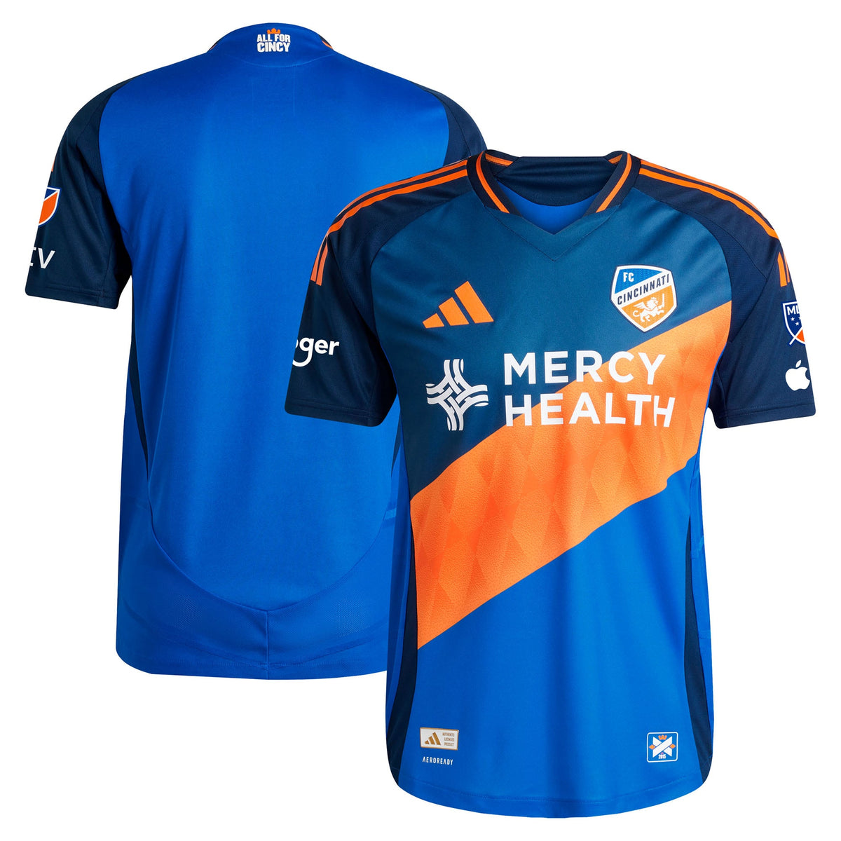 Men's FC Cincinnati Blue 2025 Orange and Blue Legacy Kit Authentic Jersey