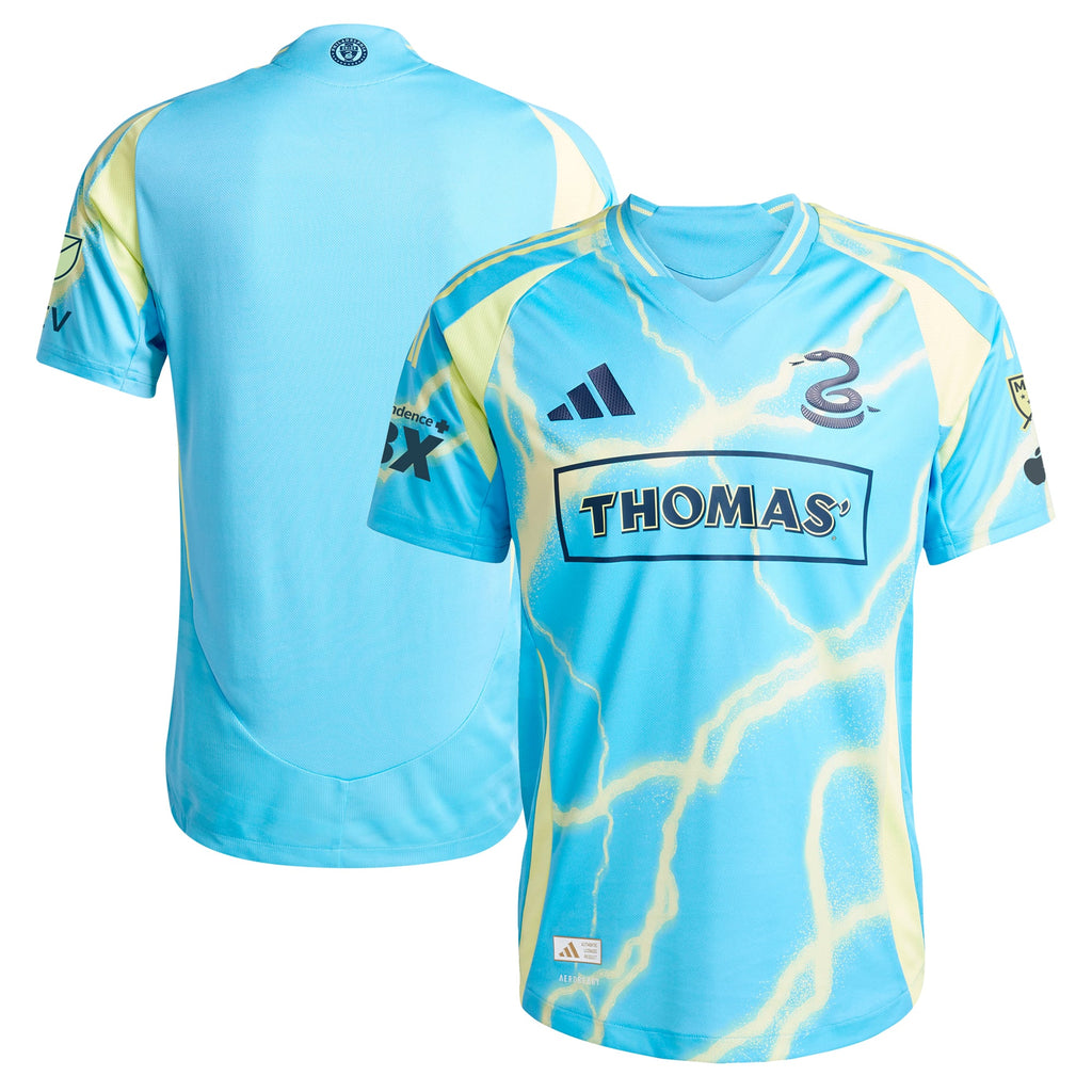 Men's Philadelphia Union Blue 2025 The Voltage Kit Authentic Jersey