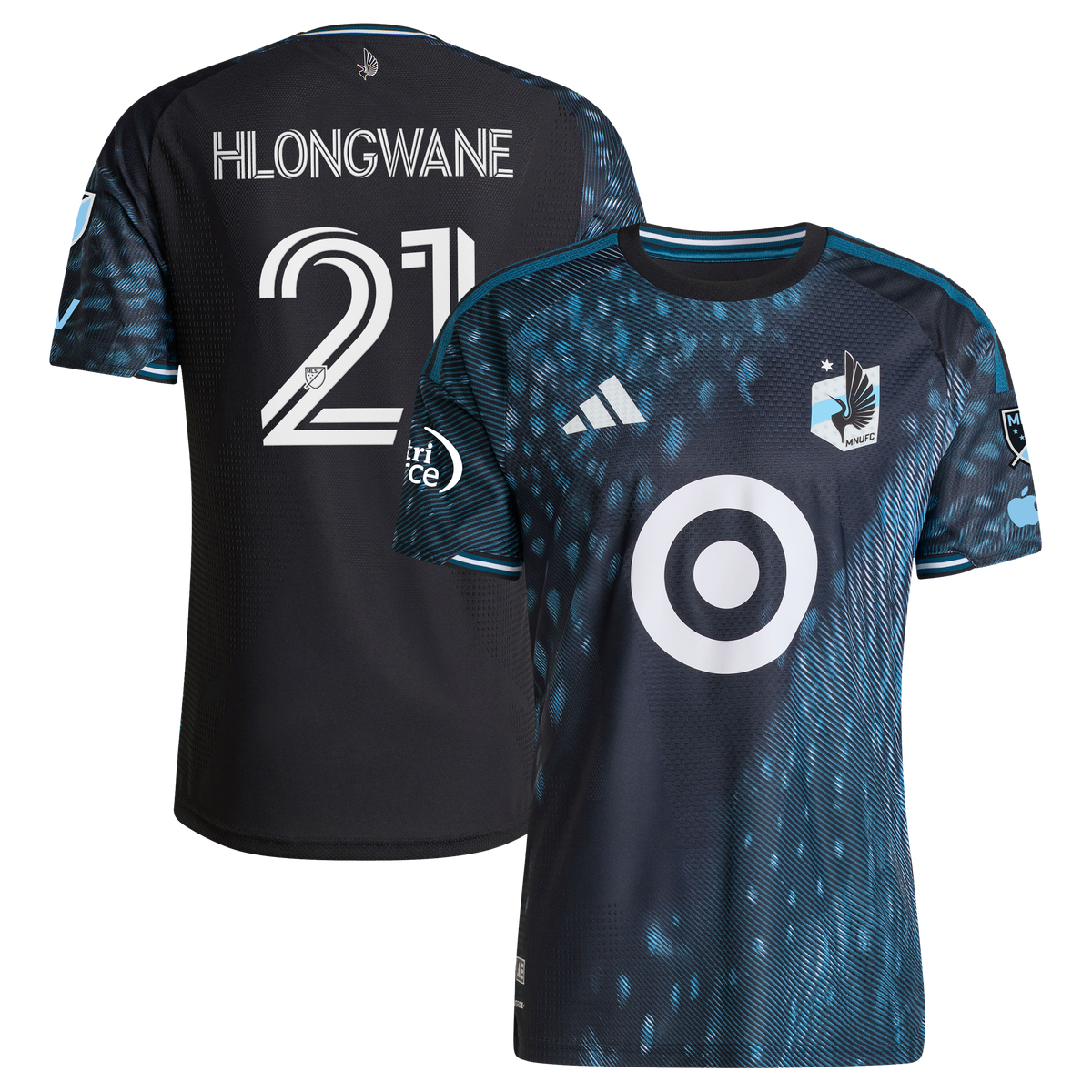 Men's Minnesota United FC Bongokuhle Hlongwane Black 2026 The Decade Kit On-Field Authentic Patch Jersey