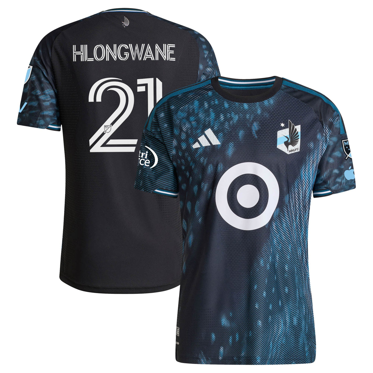 Men's Minnesota United FC Bongokuhle Hlongwane Black 2026 The Decade Kit On-Field Authentic Patch Jersey