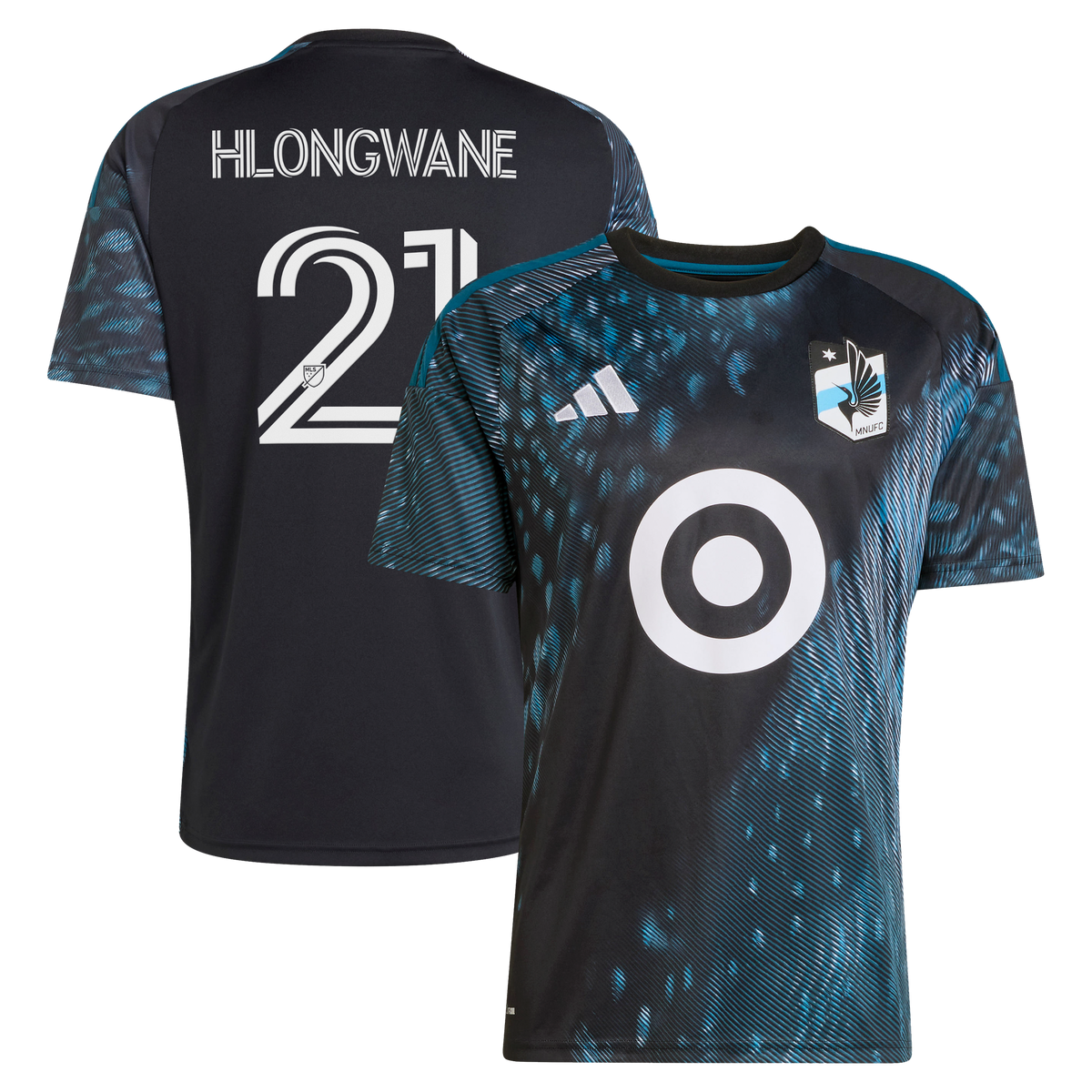 Men's Minnesota United FC Bongokuhle Hlongwane Black 2026 The Decade Kit Replica Jersey