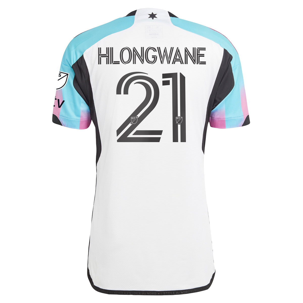 Men's Minnesota United FC Bongokuhle Hlongwane White 2023 The Northern Lights Kit Authentic Jersey