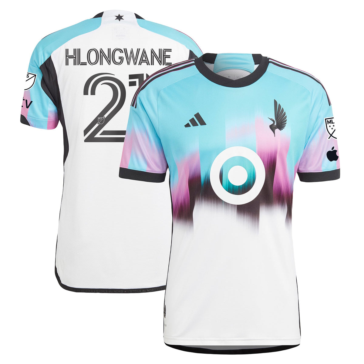 Men's Minnesota United FC Bongokuhle Hlongwane White 2023 The Northern Lights Kit Authentic Jersey