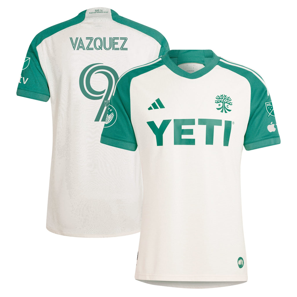 Men's Austin FC Brandon Vazquez Tan 2024 The Armadillo Kit Authentic Player Jersey