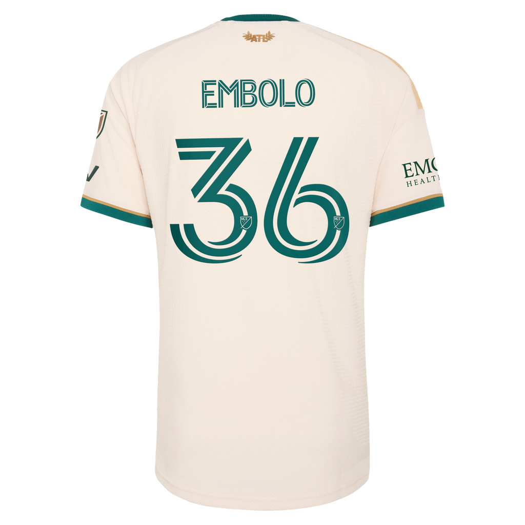Men's Atlanta United FC Breel Embolo Tan 2026 Spirit of '96 On-Field Authentic Patch Jersey