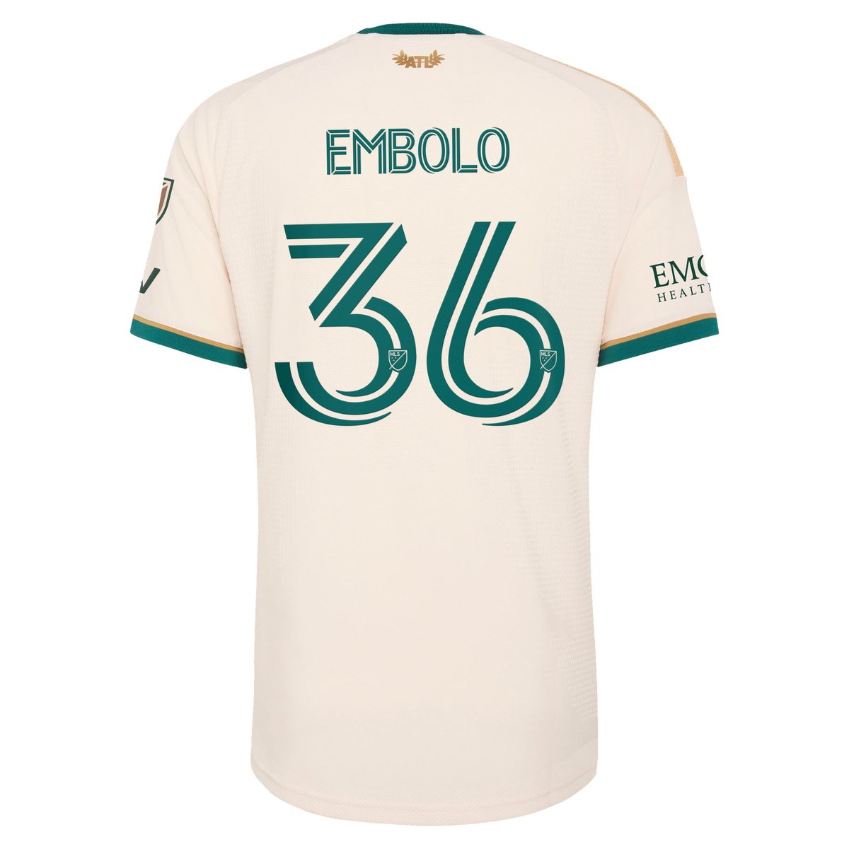Men's Atlanta United FC Breel Embolo Tan 2026 Spirit of '96 On-Field Authentic Patch Jersey