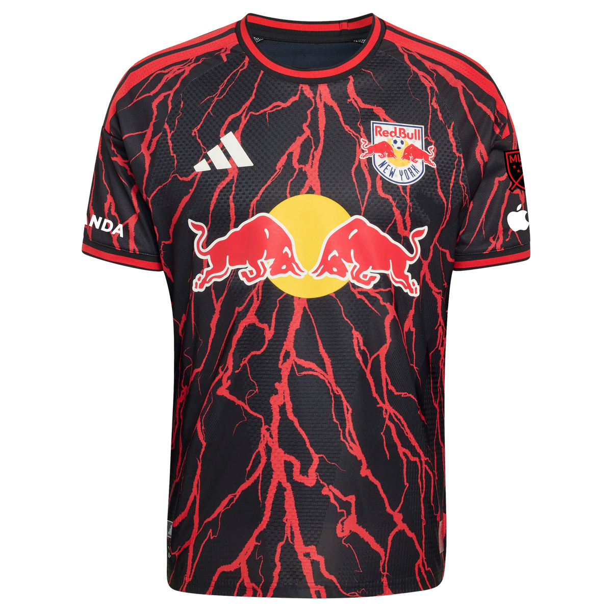 Men's New York Red Bulls Cade Cowell Black 2026 The Rooted Kit On-Field Authentic Patch Jersey