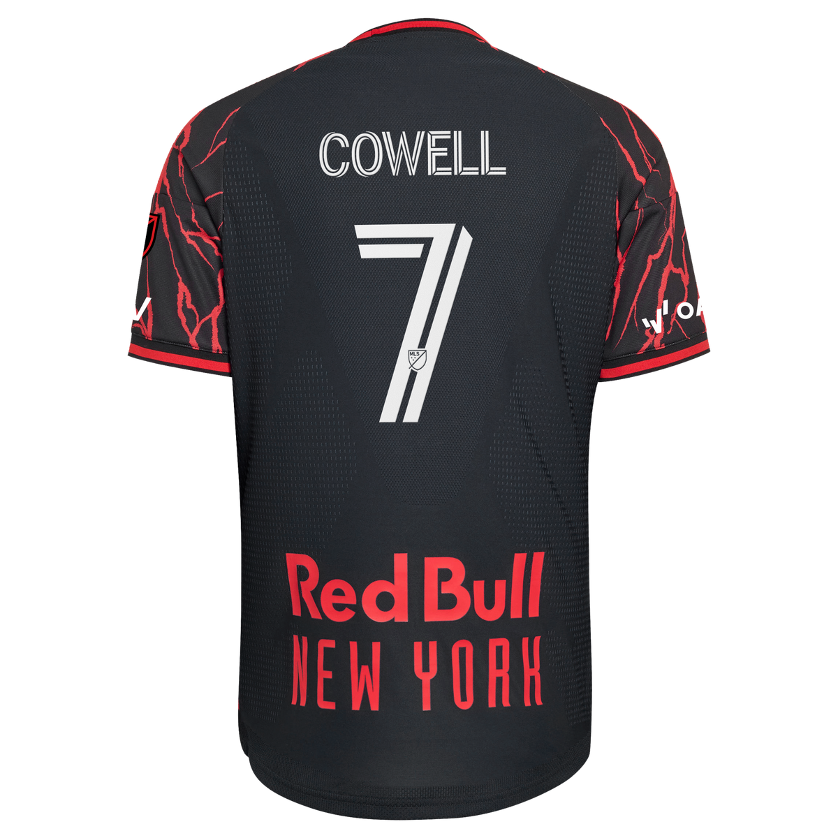 Men's New York Red Bulls Cade Cowell Black 2026 The Rooted Kit On-Field Authentic Patch Jersey