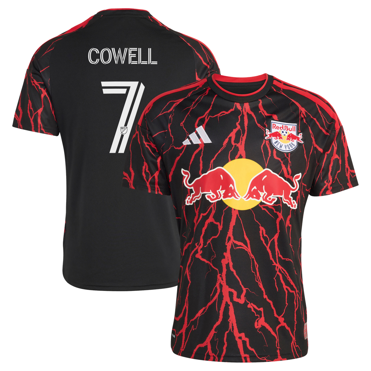 Men's New York Red Bulls Cade Cowell Black 2026 The Rooted Kit Replica Jersey
