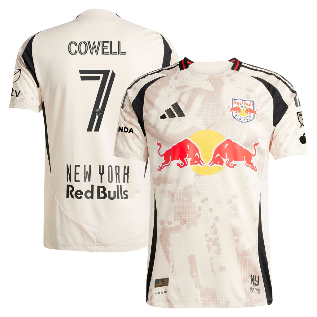 Men's New York Red Bulls Cade Cowell Tan 2025 Stone Kit On-Field Authentic Jersey